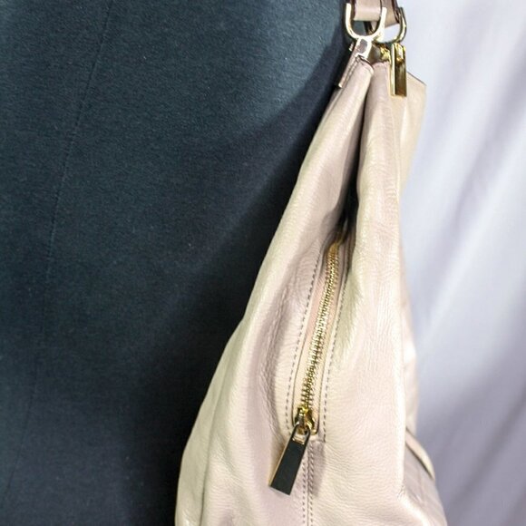 Cate Riley Shoulder Bag Leather Beige Off … - Picture 6 of 8